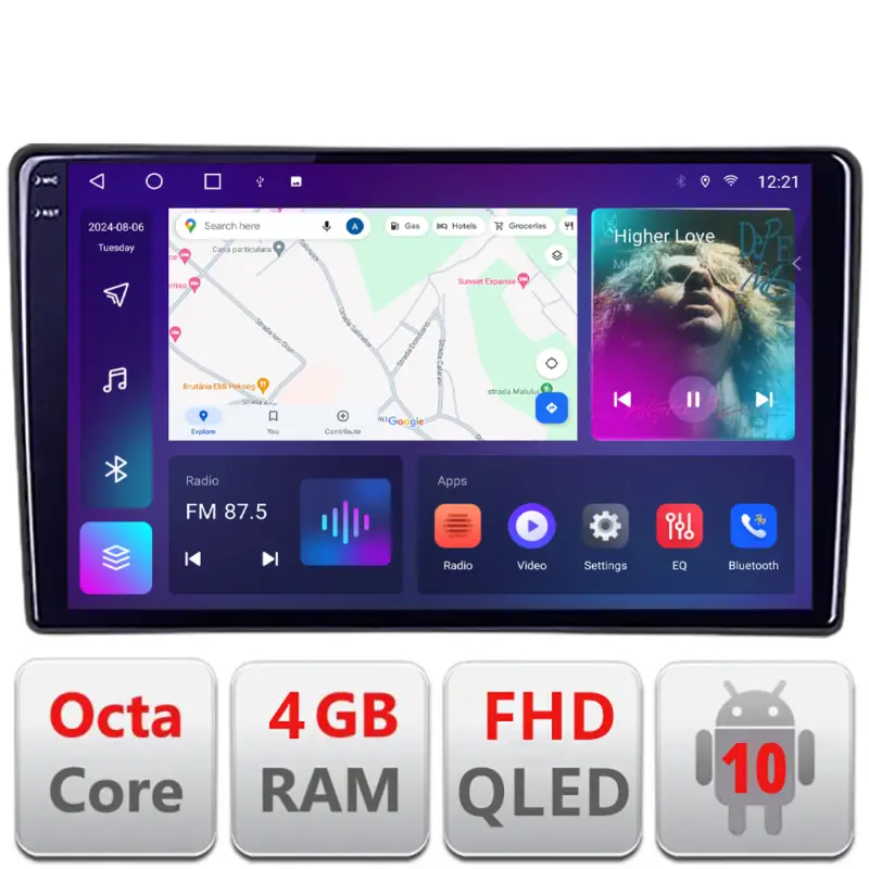 Navigatie dedicata Ford Fiesta 2020+ cu Android, GPS, CarPlay si Android Auto Livrare gratuită