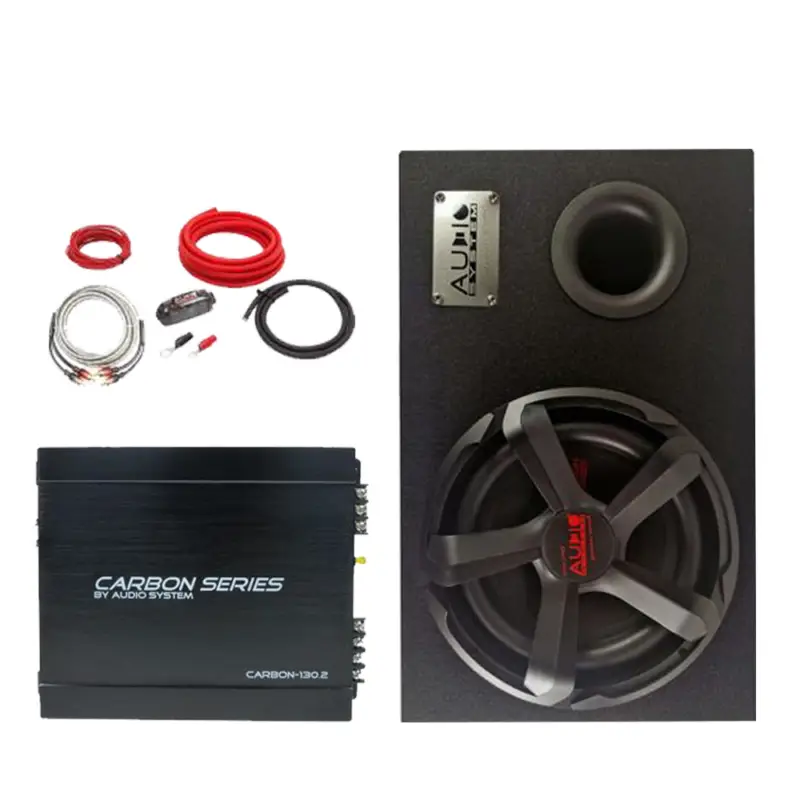 Reducere specială Pachet bass auto Audio System CARBON 12 cu amplificator 300W si cabluri