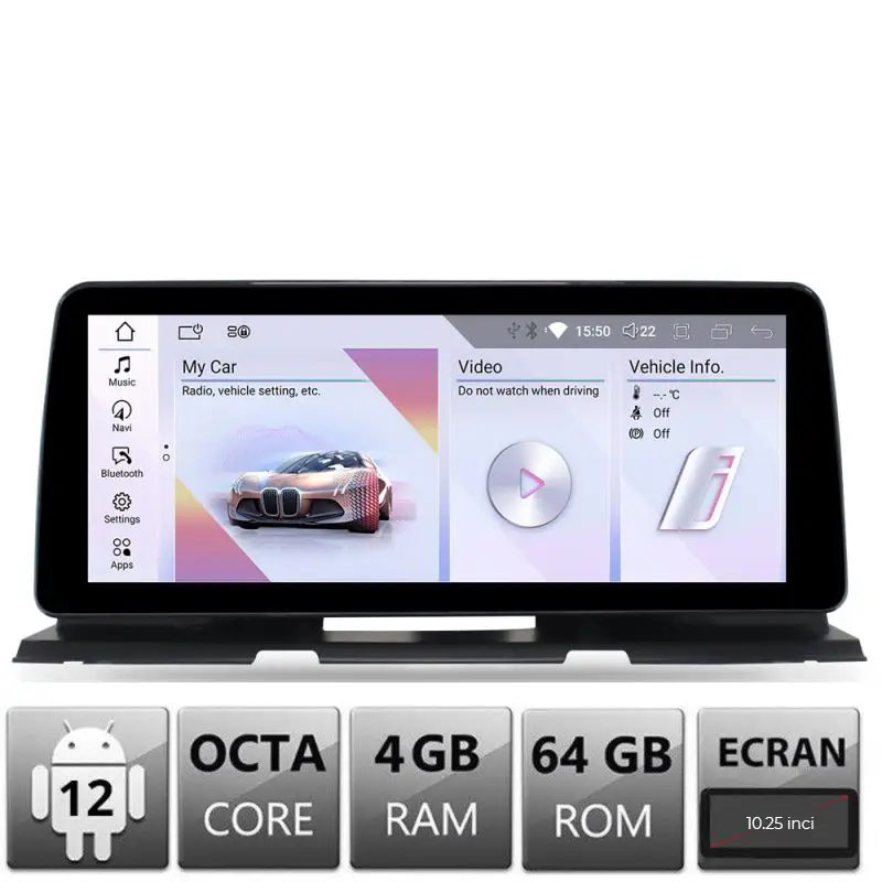 Navigație dedicată Edotec pentru BMW Seria 6 F06, Android 10.25 inch, 4GB+64GB, 4G, BT Cumpără online