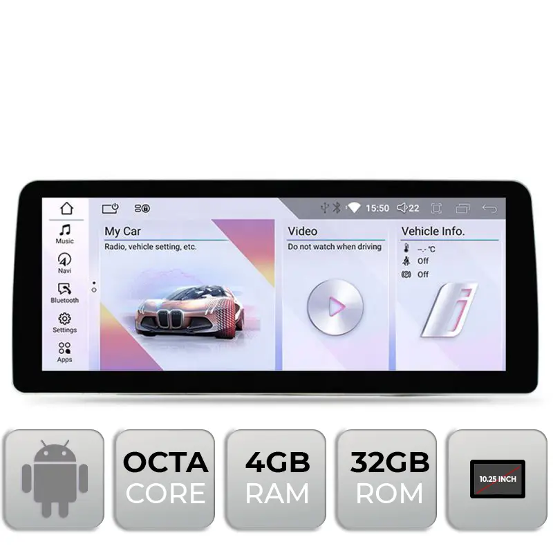 Ofertă limitată Navigatie dedicata BMW i3 NBT Android 10.25 inch, 4G, 4GB RAM, 32GB