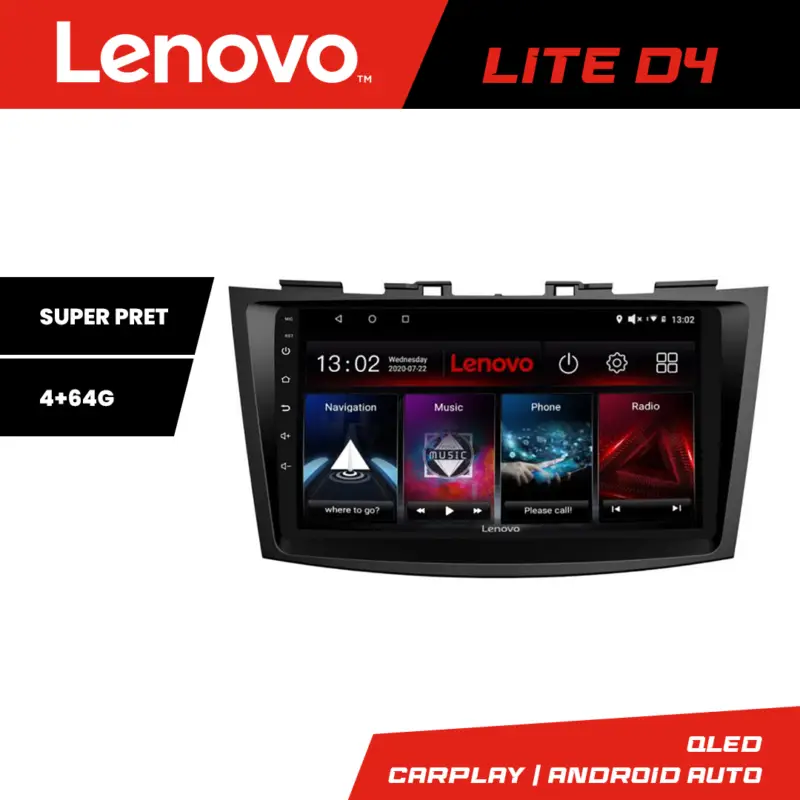 Preferatul clienților Navigatie Suzuki Swift 2010-2017 Lenovo Lite D4 Android 4+64GB