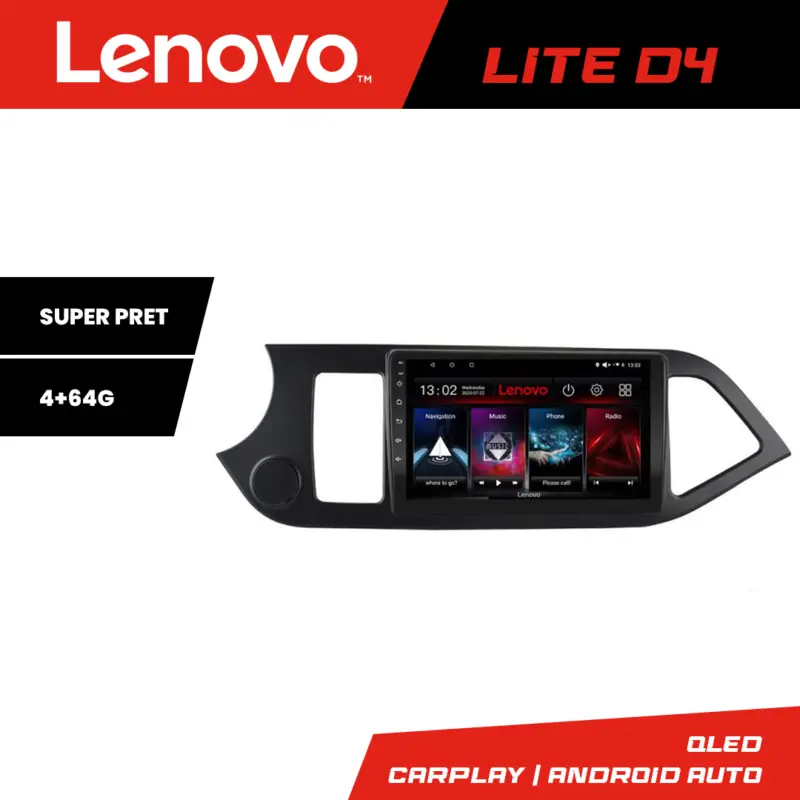 Navigatie Android Kia Picanto 2011-2015 Lenovo Lite D4 4+64GB Nu rata