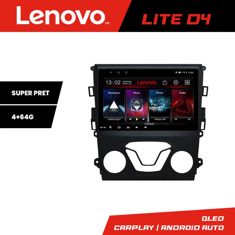 Navigație Android Ford Mondeo 2013-2020 Lenovo Lite D4 4+64 GB Vezi acum
