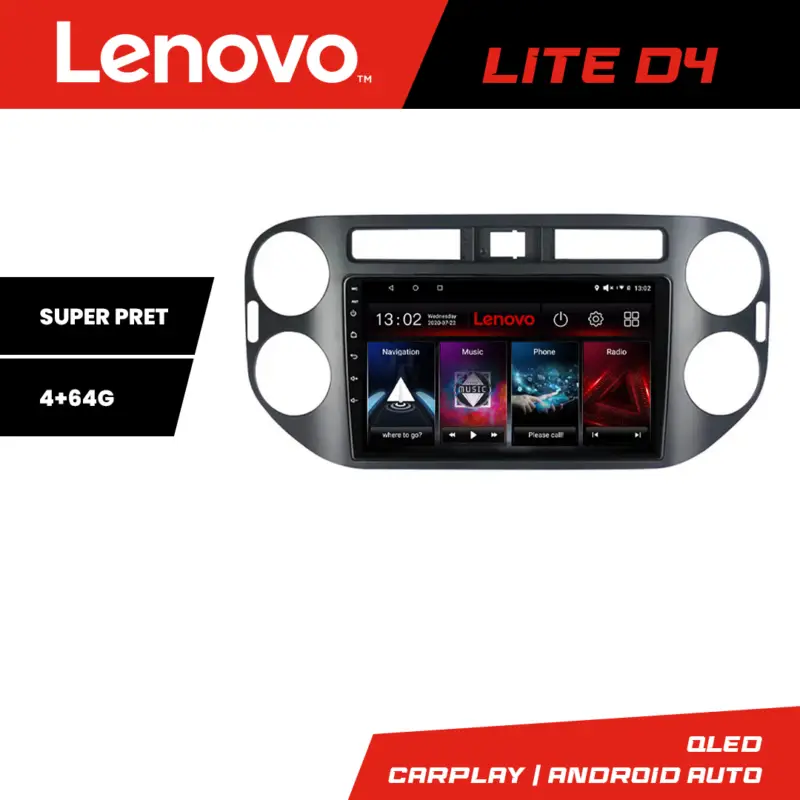 Navigatie Android VW Tiguan si Golf Plus 2007-2011, 4+64GB, Lenovo Doar azi