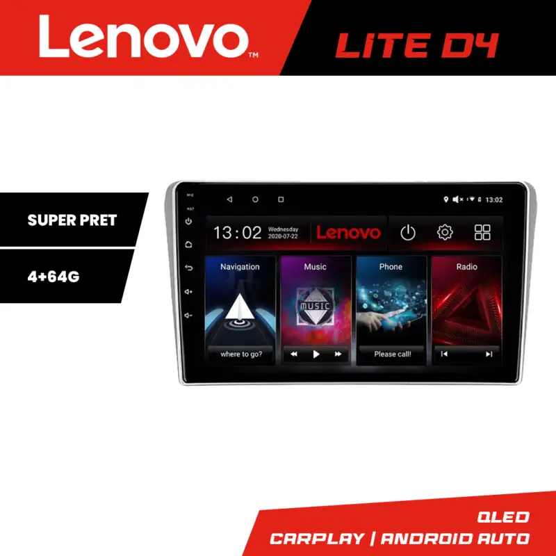 Doar azi Navigație Toyota Avensis 2003-2008 Lenovo Lite D4, Android 4GB+64GB