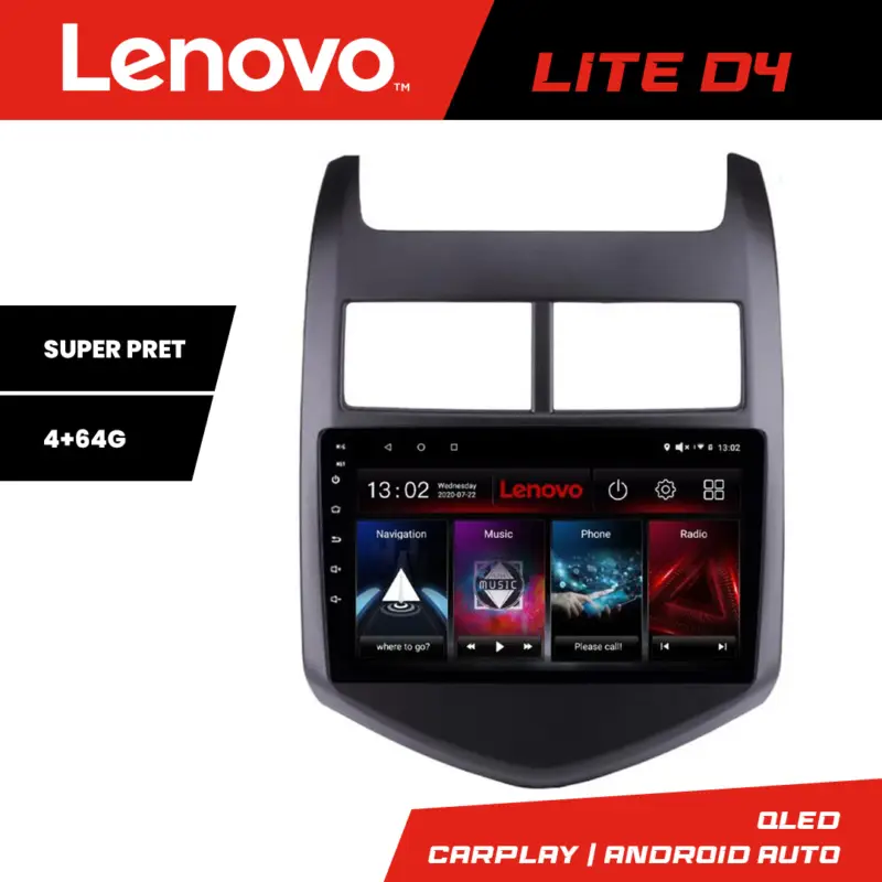 Navigație dedicată Suzuki Baleno Lenovo Lite D4, Android, 4GB RAM, 64GB Disponibil imediat