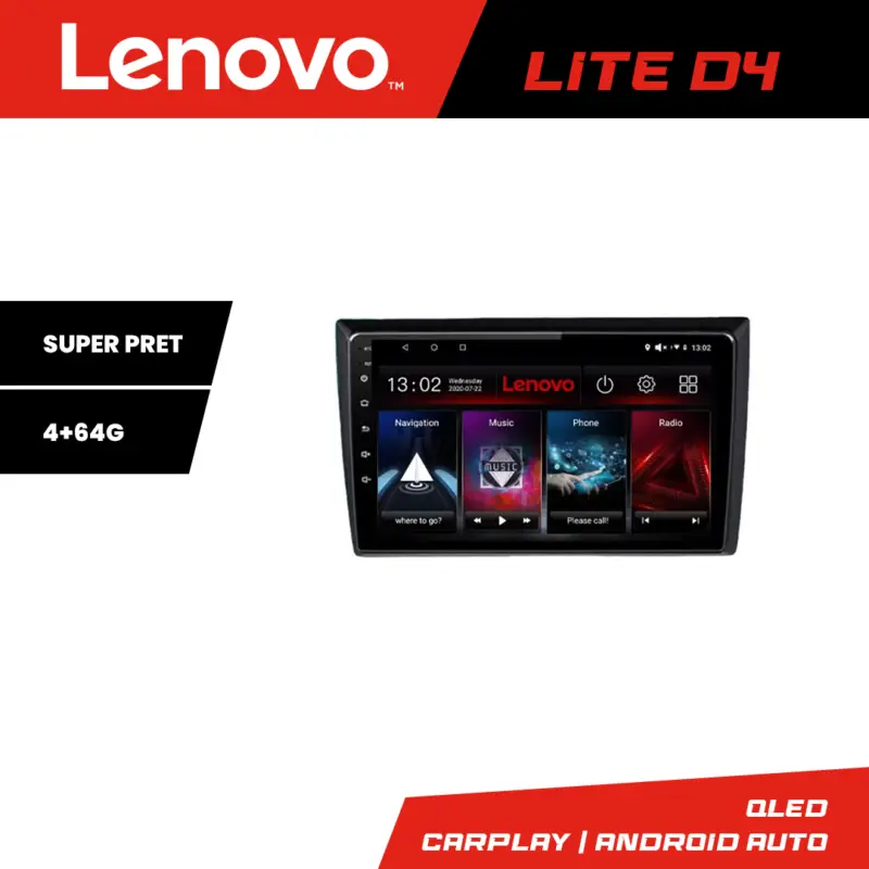 Navigație Lenovo Lite D4 pentru VW Beetle 2012-2018, Android 4+64GB Ofertă specială