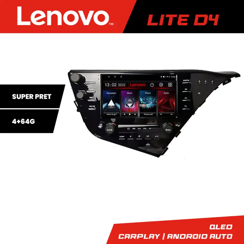 Navigație Toyota Camry 2017-2021 Android 4GB+64GB Lenovo Lite D4 Reducere de preț