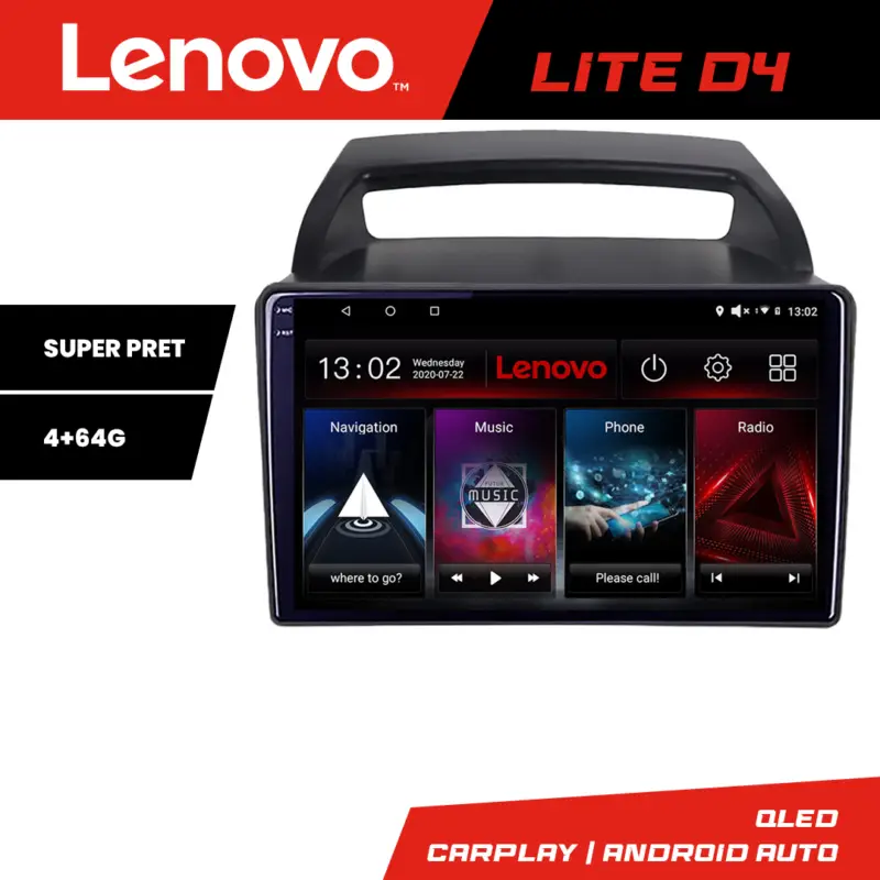 Navigatie Android Kia Carnival 2006-2014 cu GPS, 4GB RAM, 64GB, Lenovo Ofertă limitată