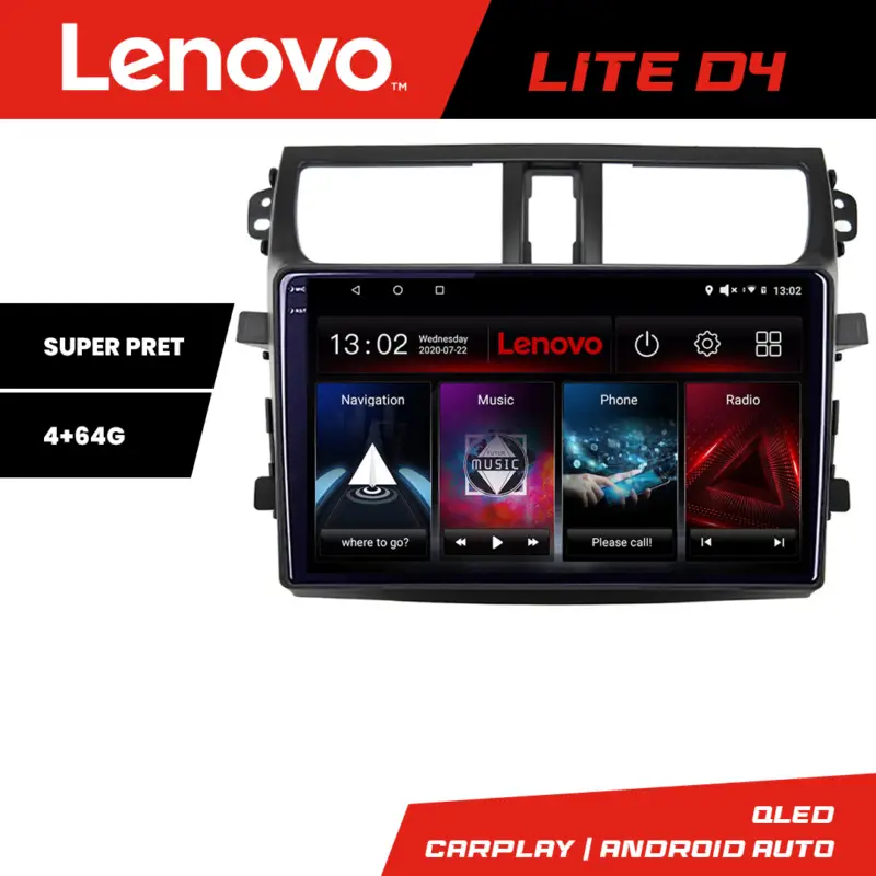 Navigatie Android Suzuki Celerio 2014-2021, GPS, 4GB RAM, 64GB Lenovo Cumpărături sigure