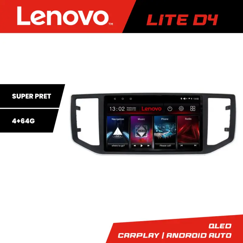 Cumpără acum Navigație Android Lenovo Lite D4 pentru VW Crafter 2018+ 4GB RAM 64GB