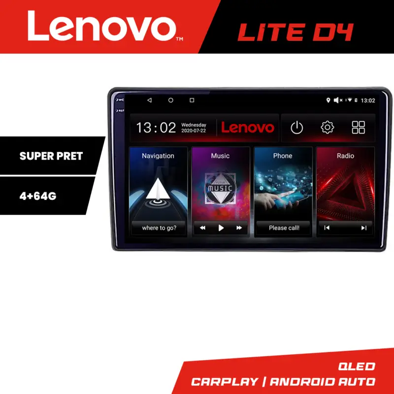 Navigație Android Mazda CX-9 cu GPS, radio și 4GB+64GB Lenovo Plată sigură