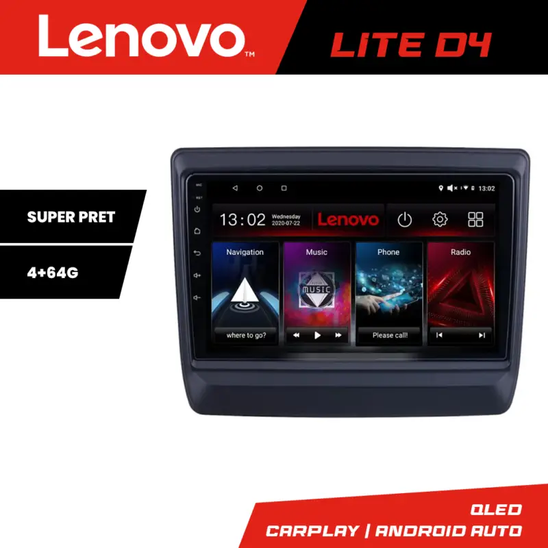 Preț mic Navigatie Android Lenovo pentru Isuzu D-Max 2020+ 4GB RAM 64GB USB