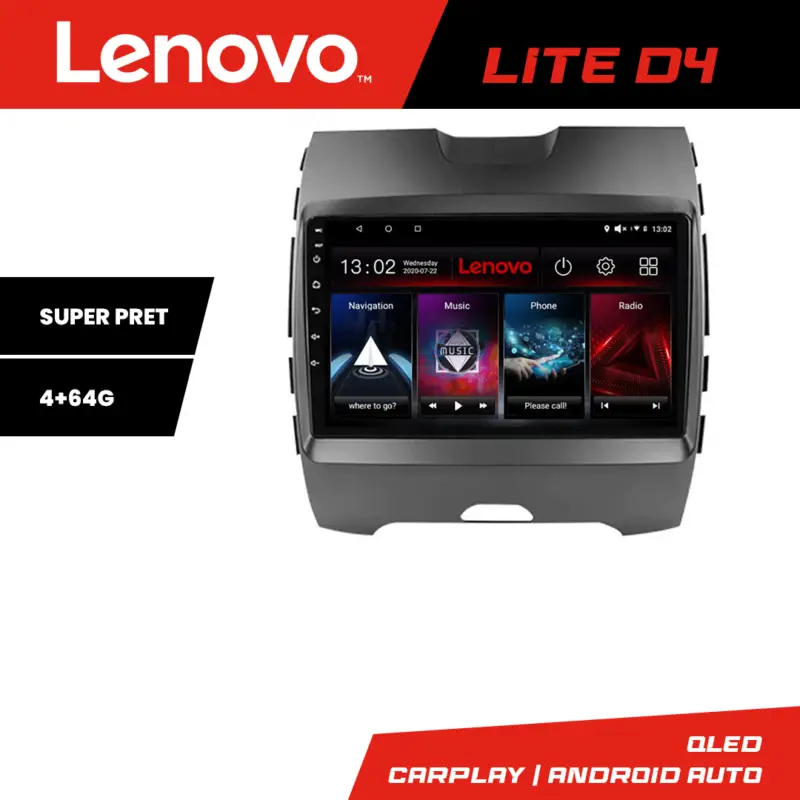 Ofertă Navigație Android Ford Edge 2015-2021 Lenovo Lite D4 4GB+64GB