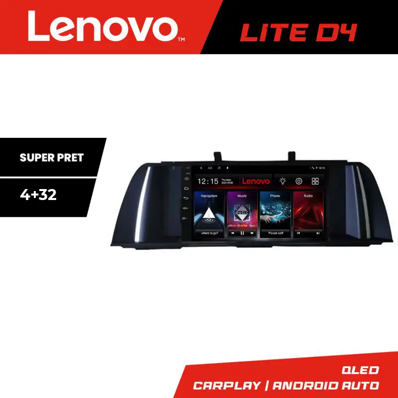 Navigatie BMW Seria 5 F10 CIC 2010-2012, 4+32 GB, Android, Lenovo Plată sigură