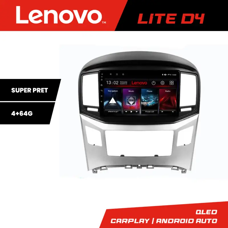 Livrare rapidă Navigație Android Hyundai H1 Starex 2016+ Lenovo Lite D4 4GB RAM 64GB