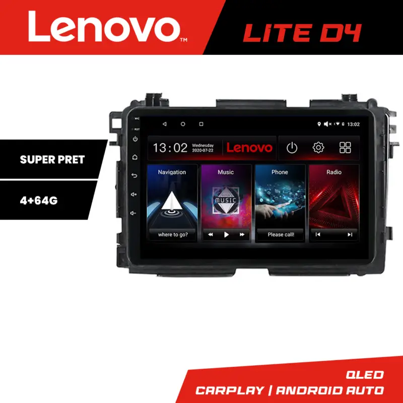 Vezi acum Navigatie Android Honda HR-V 2013-2018, 4GB RAM, 64GB, GPS, Lenovo