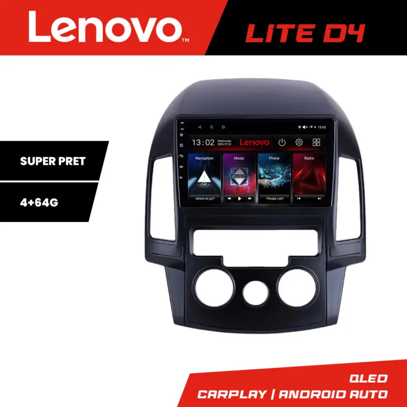 Livrare gratuită Navigație Android Hyundai i30 2009-2012 pentru climă manuală, 4+64 GB
