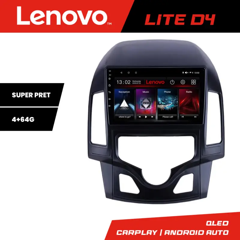 Navigație Android Hyundai i30 2009-2012 pentru climă automată, 4+64GB Ofertă specială