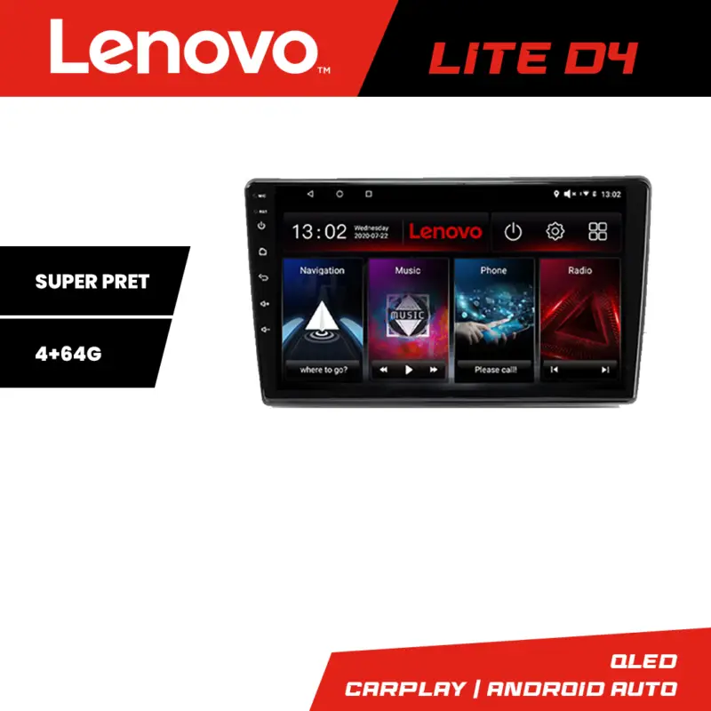 Noutate Navigație Android Hyundai i40 Lenovo 4GB RAM 64GB GPS Radio