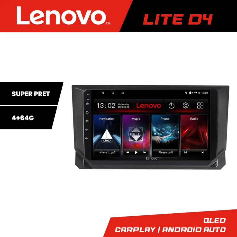 Navigație Android Lenovo pentru Seat Ibiza 2017+ 4GB RAM 64GB USB Promoție