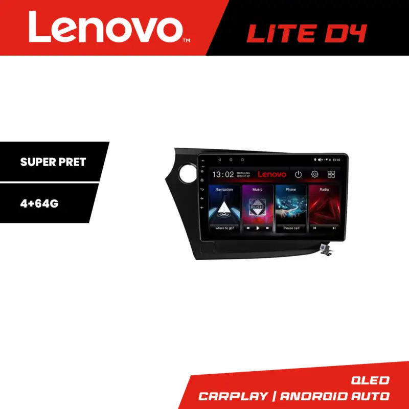 Cumpără acum Navigație Android Honda Insight 2009-2014 Lenovo Lite D4 4GB+64GB