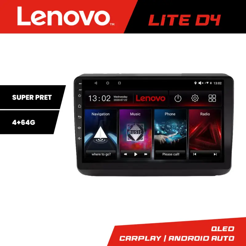Premium Navigație Android Jeep Grand Cherokee 2014-2019 Lenovo Lite D4 4+64GB