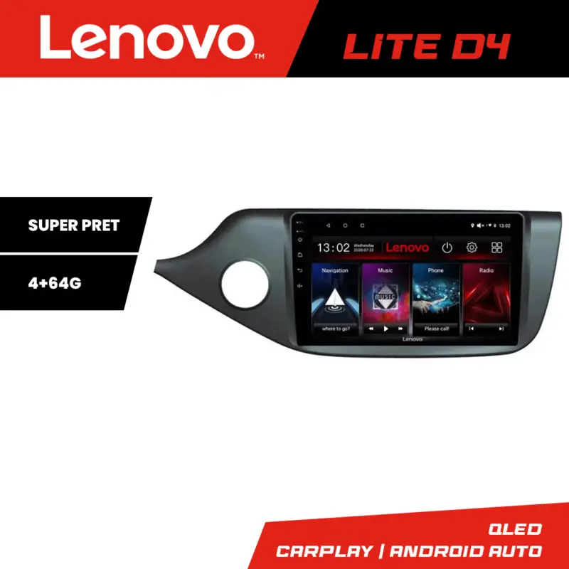 Livrare gratuită Navigatie Android Kia Ceed 2012-2018 Lenovo Lite D4, 4+64 GB