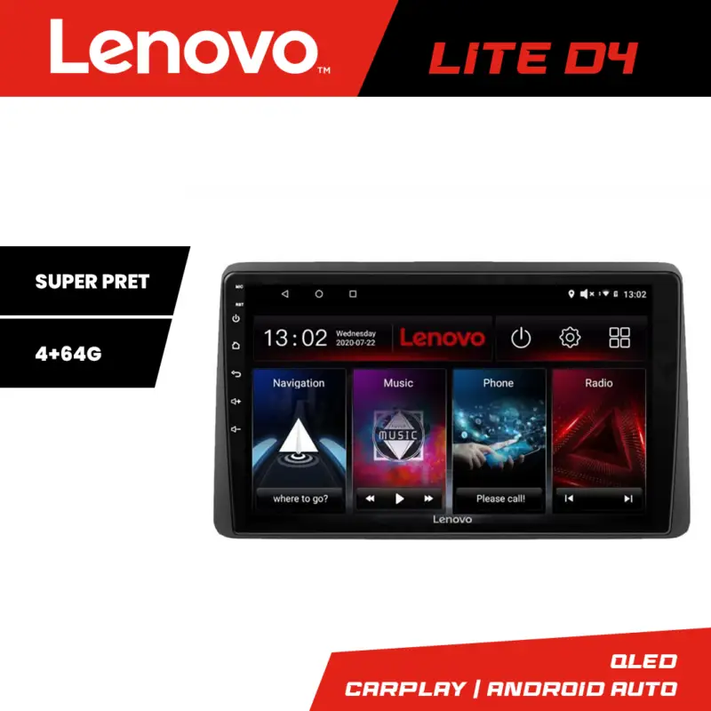 Ultima șansă Navigație Android Opel Movano Renault Master 2020+ GPS 4GB+64GB Lenovo