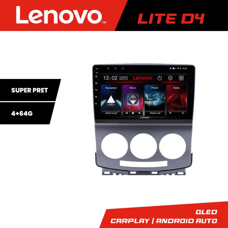 Navigație Mazda 5 2005-2010 Lenovo Lite D4 4+64 GB Android Auto Reducere