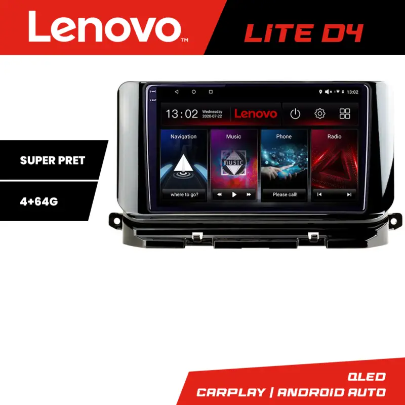 Reducere extra Navigație Android Skoda Octavia 4 2020-2024 GPS 4GB+64GB Lenovo