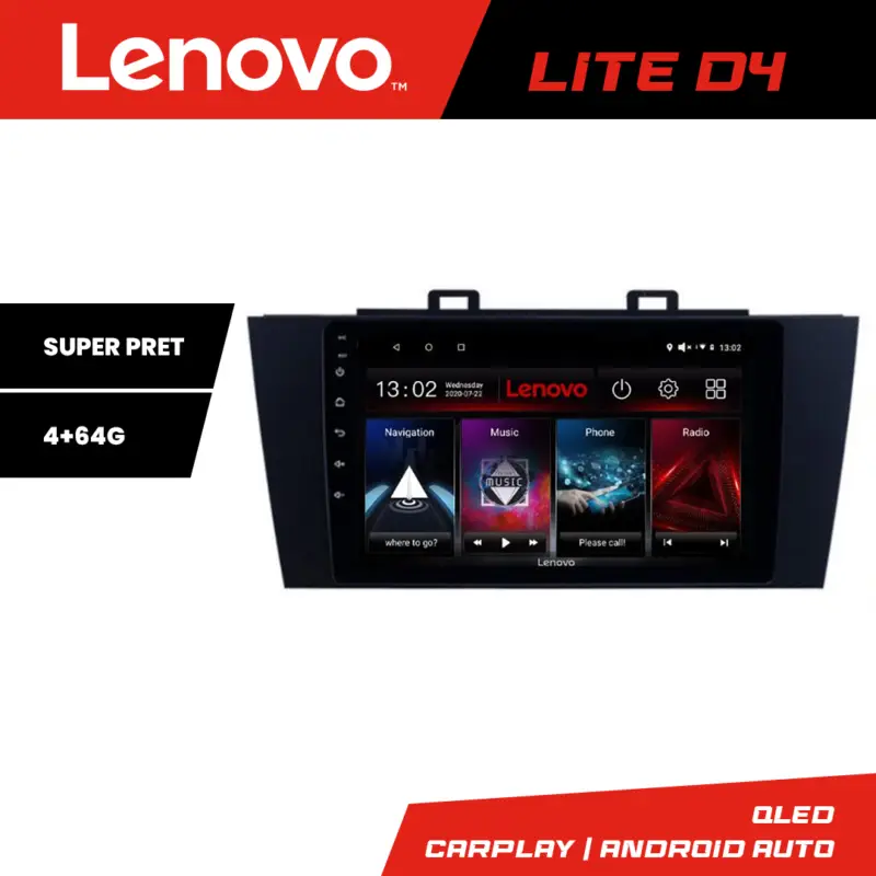 Navigație Android Lenovo 4+64GB pentru Subaru Outback 2014-2019 și XV Reducere extra