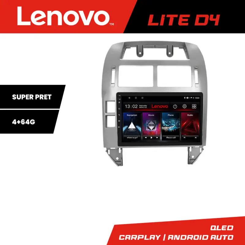 Expediere rapidă Navigație Android VW Polo 2004-2011 cu GPS, 4GB+64GB, Lenovo