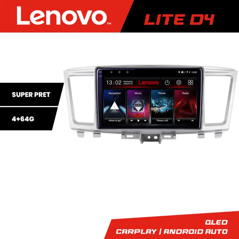 Nu rata Navigație Android Infiniti QX60 2014-2020, GPS, 4GB RAM, 64GB, Lenovo