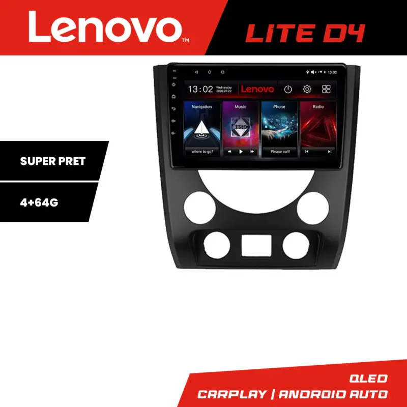 Bestseller Navigație Android Lenovo 4+64GB pentru SsangYong Rexton 2013-2016