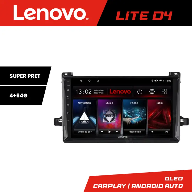 Cumpără online Navigație Android Toyota Prius 2015+ Lenovo Lite D4 4GB RAM 64GB