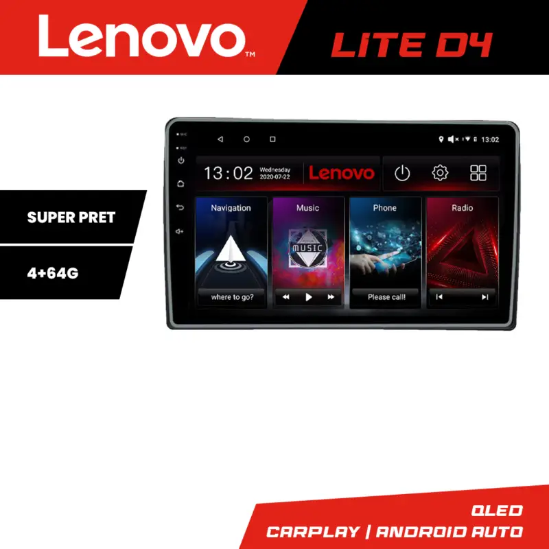 Navigație Android Nissan X-Trail 2004-2007 GPS 4GB+64GB Lenovo Calitate înaltă