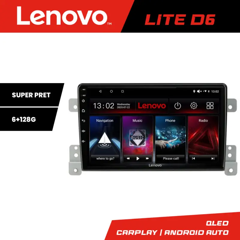 Cel mai bun preț Navigatie Android Suzuki Grand Vitara 2005-2015 Lenovo Lite D6 6+128GB