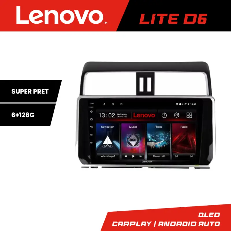 Reduceri Navigație Android Toyota Prado J150 2018+ Lenovo Lite D6 6GB+128GB