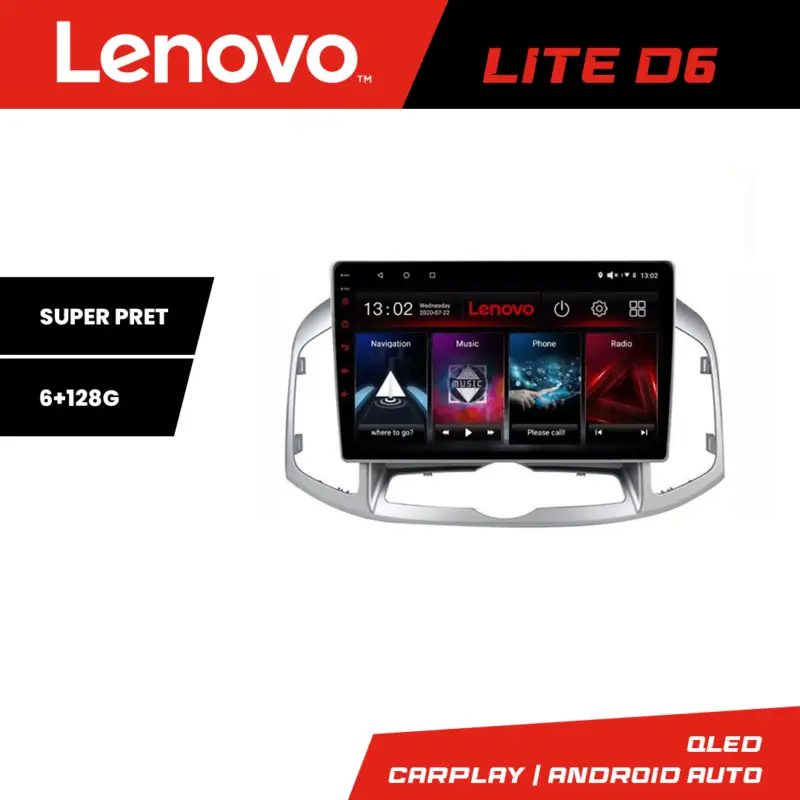 Cel mai vândut Navigație Android Chevrolet Captiva 2012-2018 Lenovo Lite D6 6+128GB