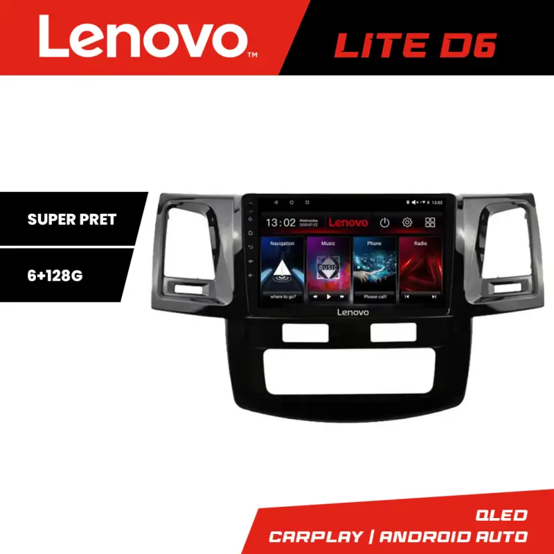 Navigatie Android Toyota Hilux 2008-2014 Lenovo Lite D6 6GB+128GB Reduceri