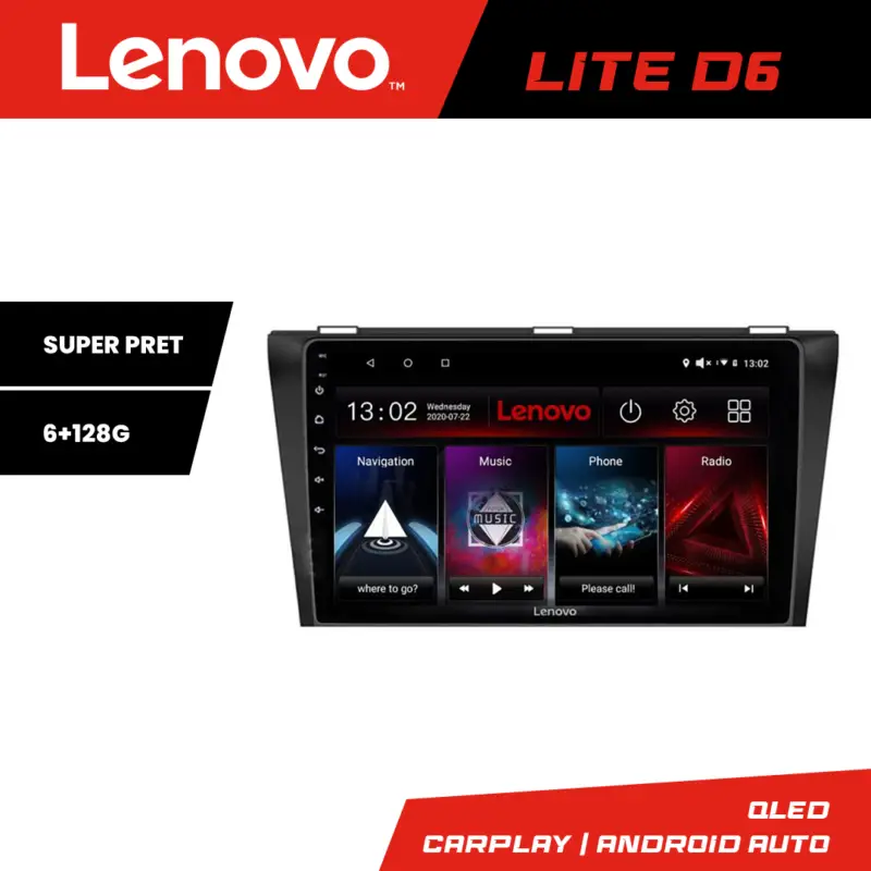 Reducere Navigatie Mazda 3 2004-2009 Lenovo Lite D6, 6+128 GB, Android