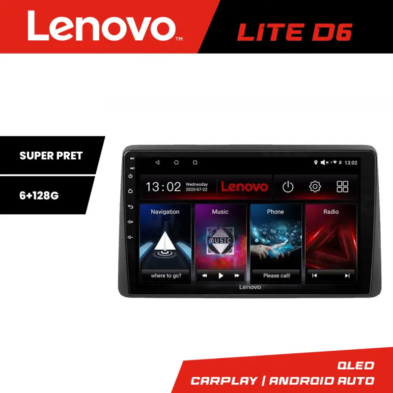 Cumpărături sigure Navigație Android Lenovo pentru Dacia Duster 2019+ 6GB RAM 128GB