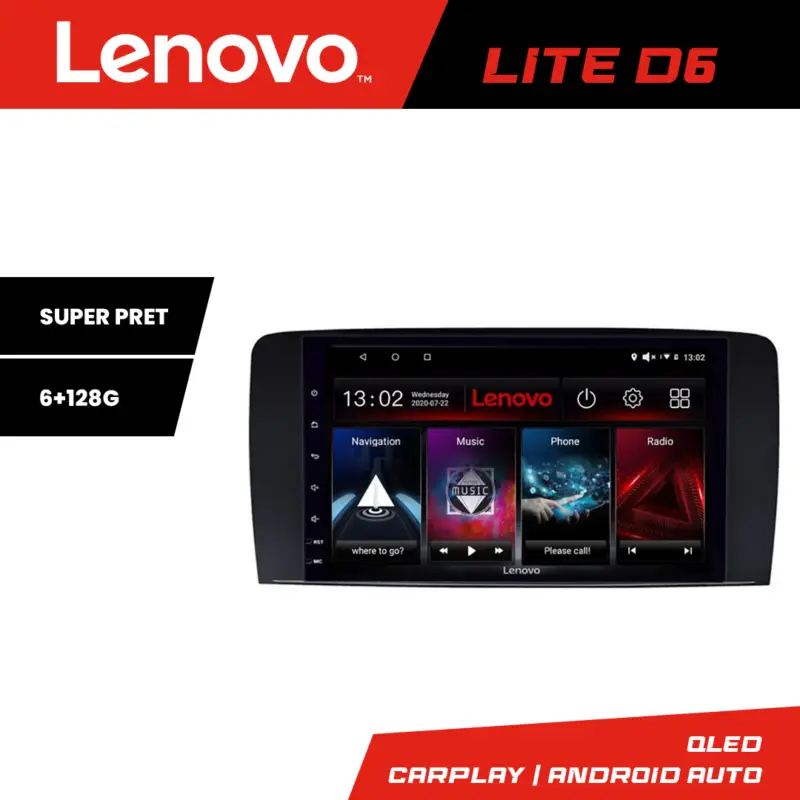 Nu rata Navigatie Android Mercedes Clasa R W251 Lenovo Lite D6, 6+128 GB