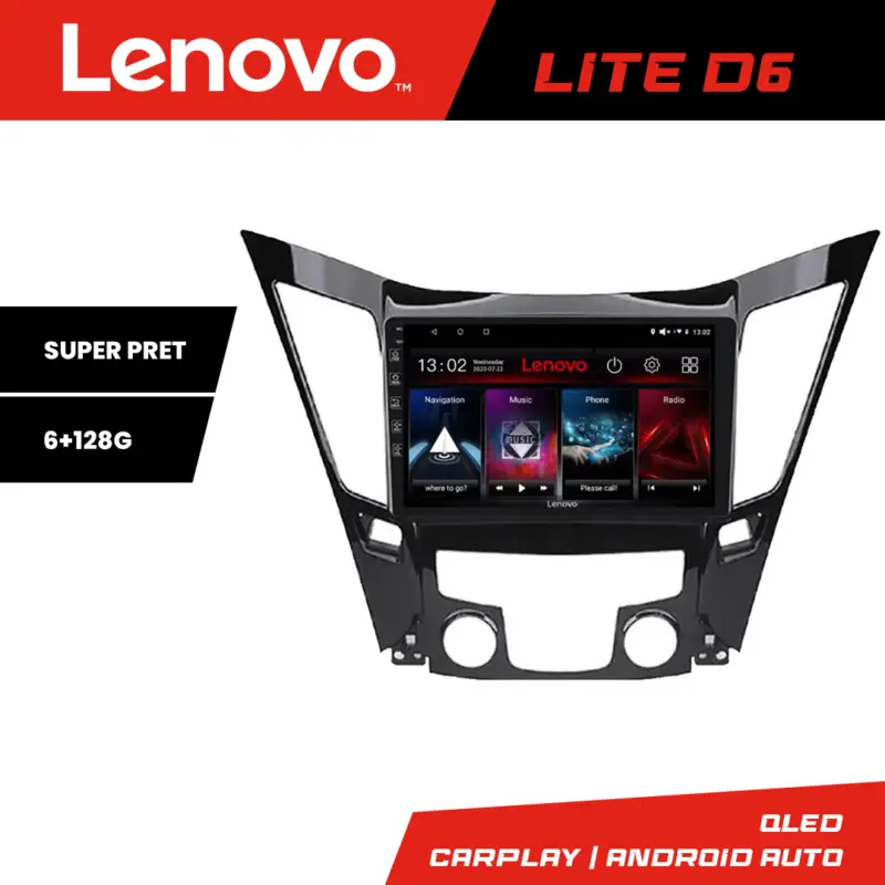 Livrare expres Navigatie Hyundai Sonata 2011-2015 Lenovo Lite D6 Android 6+128GB