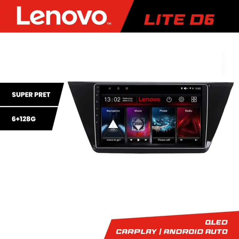 Navigatie Android Lenovo pentru Volkswagen Touran 2016+ 6GB RAM 128GB Cumpără acum