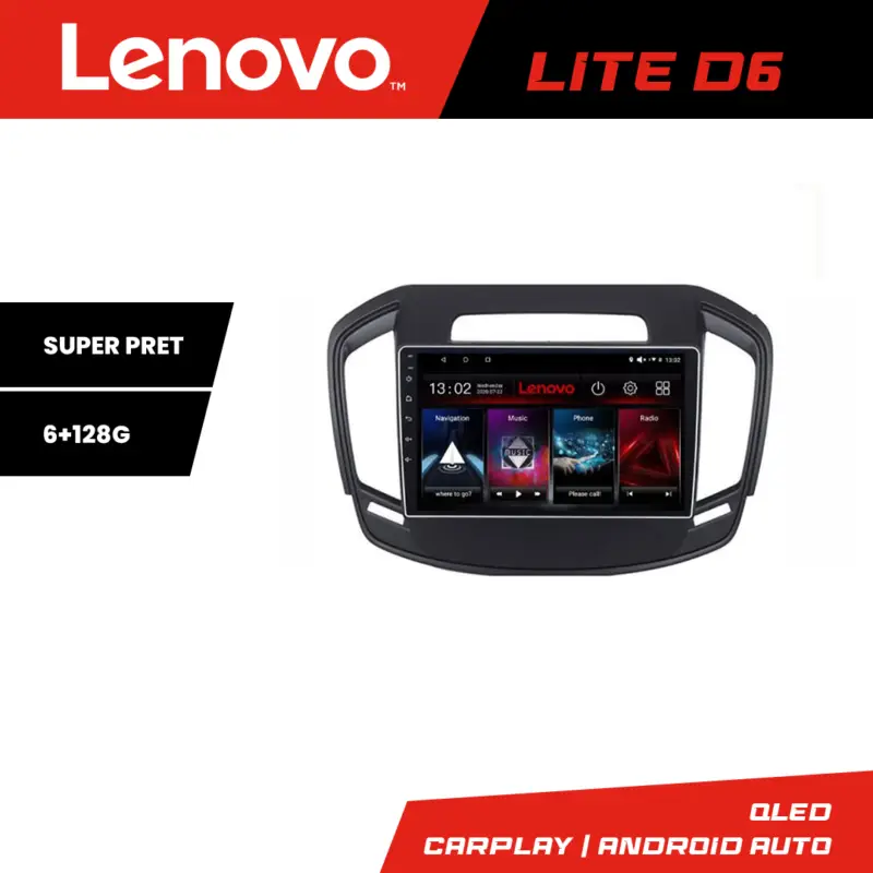 Super ofertă Navigatie Opel Insignia Lenovo Lite D6 Android 6+128GB cu Waze si USB