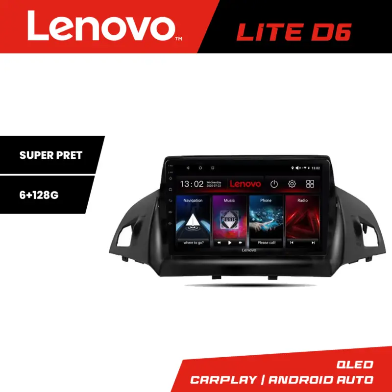 Navigație Android Ford Kuga 2013-2017 Lenovo Lite D6, 6GB RAM, 128GB Nu rata