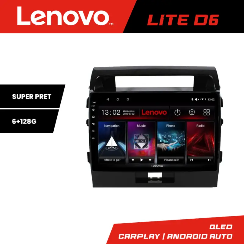 Navigatie Toyota Land Cruiser 2008-2015 Lenovo Lite D6, Android 6+128GB Ofertă