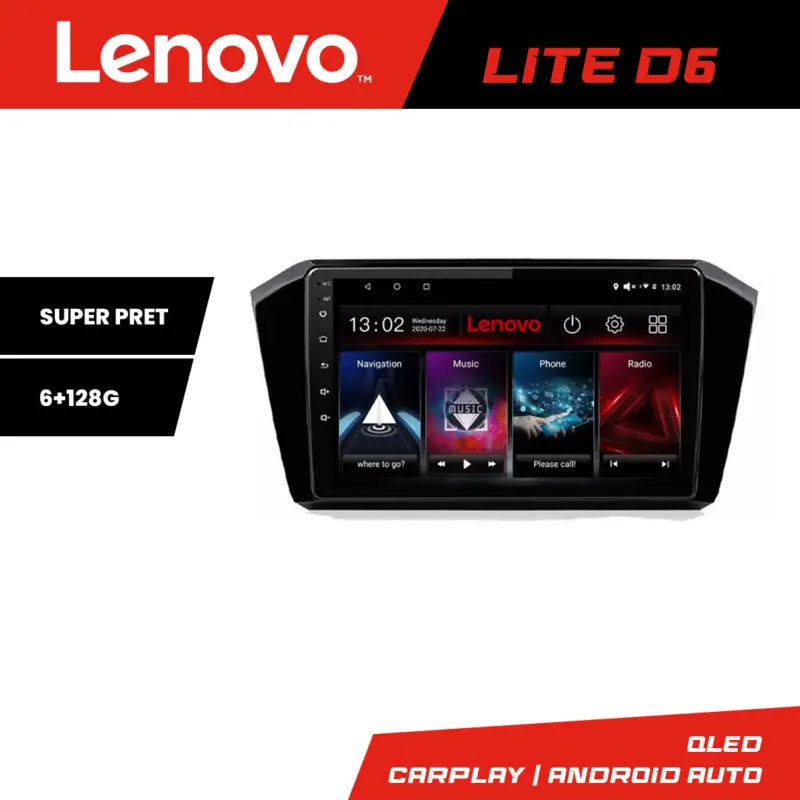 Reducere extra Navigație Android Lenovo Lite D6 pentru VW Passat B8 2015+ 6GB RAM 128GB